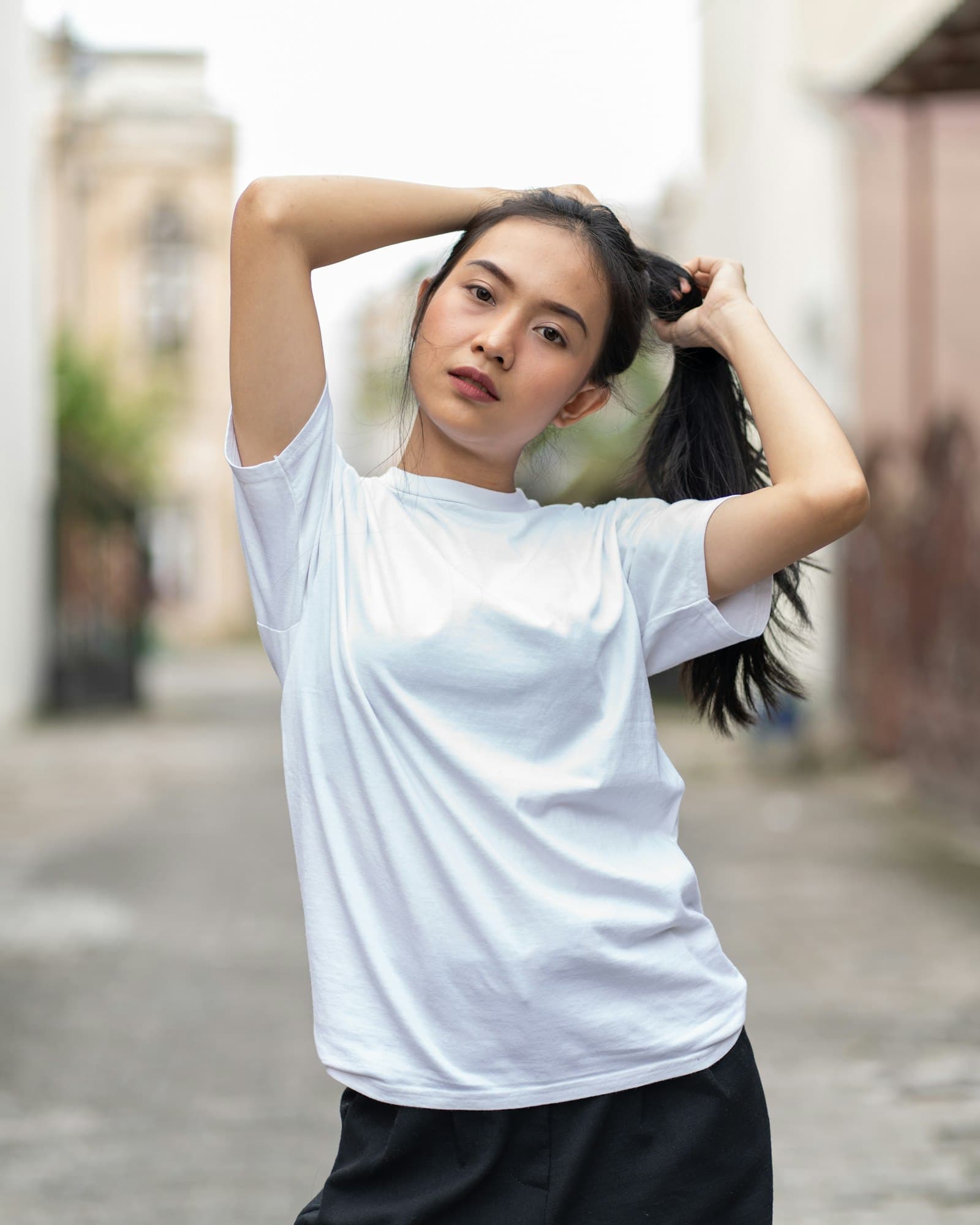 Áo thun modal cổ vuông