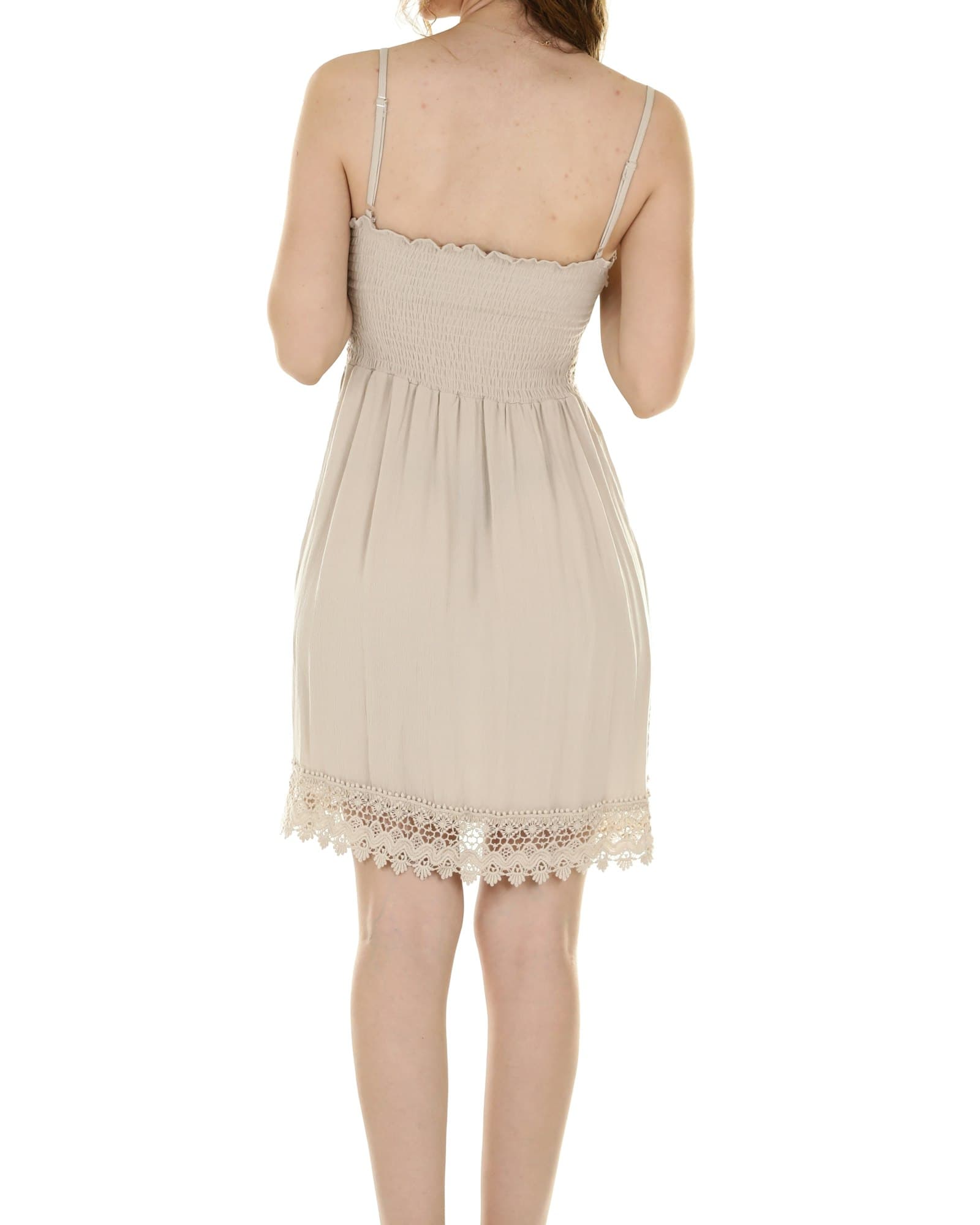 Đầm slip satin hai dây